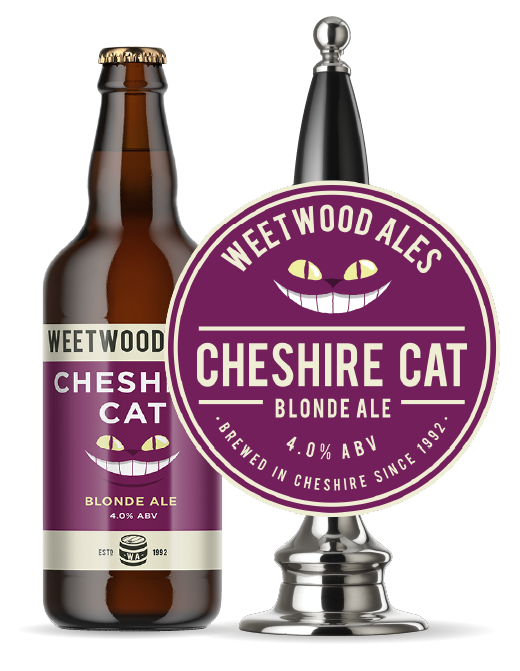 Cheshire Cat Description Weetwood Ales 1 Weetwood Ales Cheshire Cat Blonde Ale Bottle and Pump