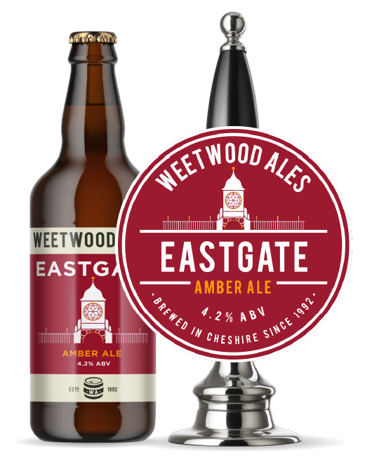 Weetwood Ales Eastgate Amber Ale bottle and pump