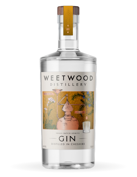 Weetwood Distillery London Dry Gin Bottle