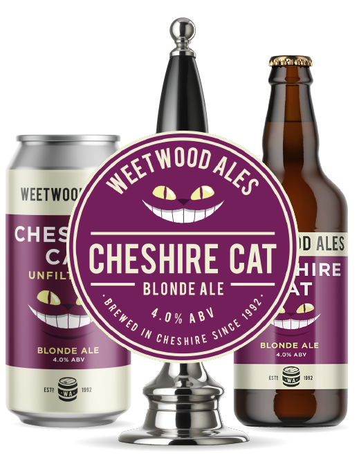Weetwood Ales Cheshire Cat Blonde Ale Bottle and Pump